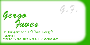 gergo fuves business card